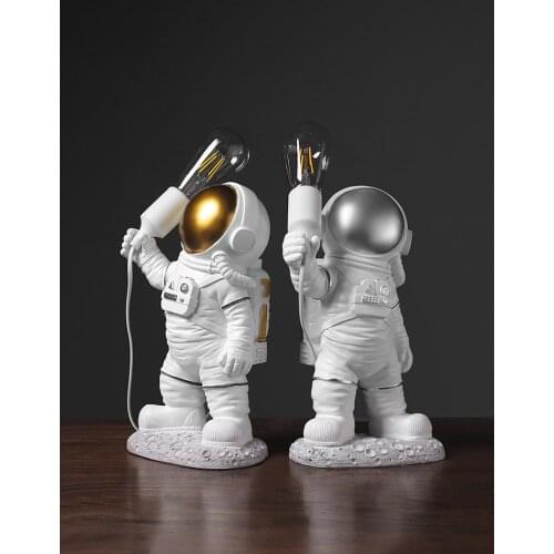 [MGT]Nordic Creative Personality Astronaut Lamp Space Character Statue Decoration Home Living Room Bedroom Bedside Child Gift