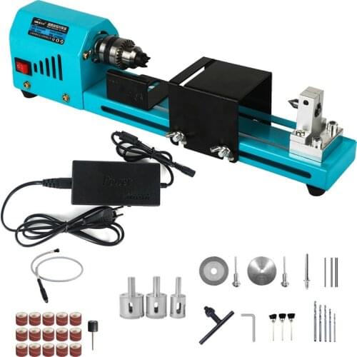 Mini Lathe For Wood Woodworking Milling Machine 12V 24V Turning Lathe Drilling Grinding Machine Mini Lathe Beads Machine