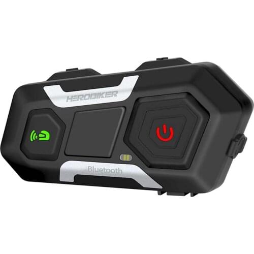 Motorcycle Intercom 1200M Bluetooth Headset for Helmet, Stereo Sound Qualidy & CVC Noise Call Cancellation