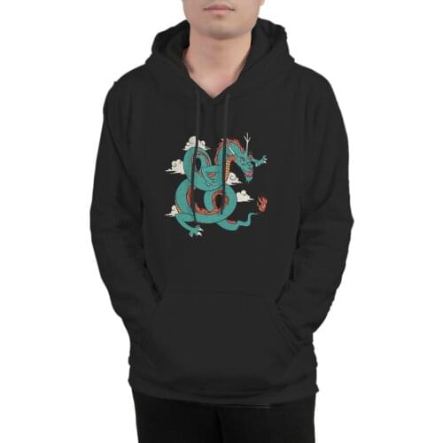 Mens Hoodie Chinese Dragon Symbol of Power and Strength Couple Matching Cute Graphic Tops Sweat Capuche 37000