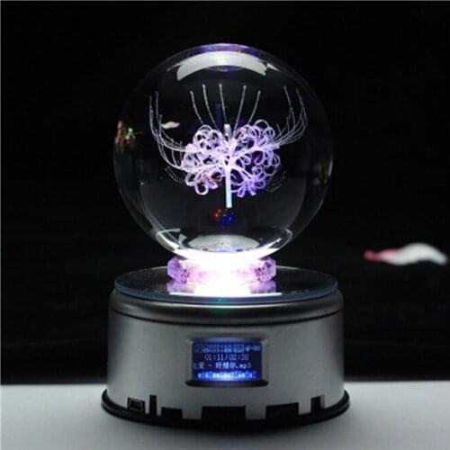 3D Bluetooth music LED lamp light Crystal Flower Christmas Childrens night light lampara Multicolor Lighting For Kid Gift Decor
