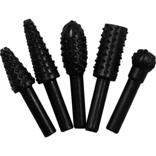 5-Pcs of Woodworking Special-Shaped Rotary File Milling Cutter Grinding Head Embossed Rotary File More Than 6.3mm