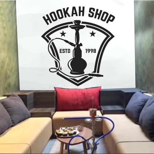 Hookah sign wall Decal Arabian culture Wall Decals removeable Vinyl Stickers Home Decor for Cafe hotel Bedroom living room G507