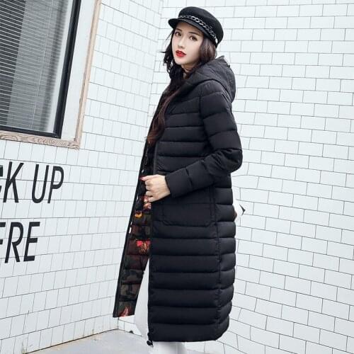 Wear Polyester Zipper Slim Full Flocking Direct Selling Cotton Clothes Female Long Knee Big Korean 2018 New Style Jacket Coat