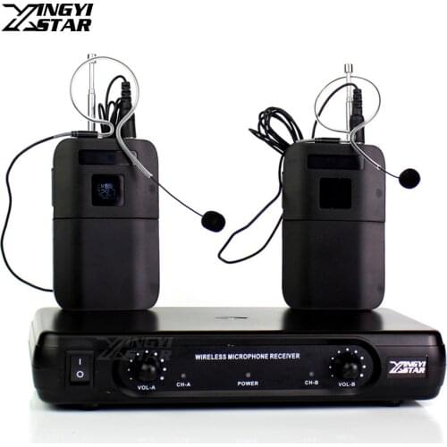 Professional WCE6D Single Earhook Wireless Microphone Headset Mic Cordless Receiver BLX1 Transmitter For Kaeaoke Home Party Sing