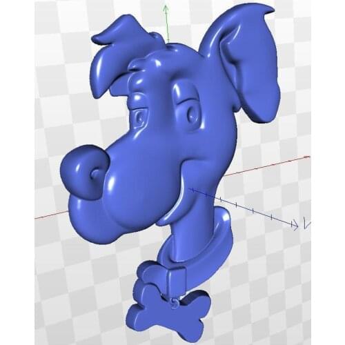Dog_1 relief 3d model for cncin STL file