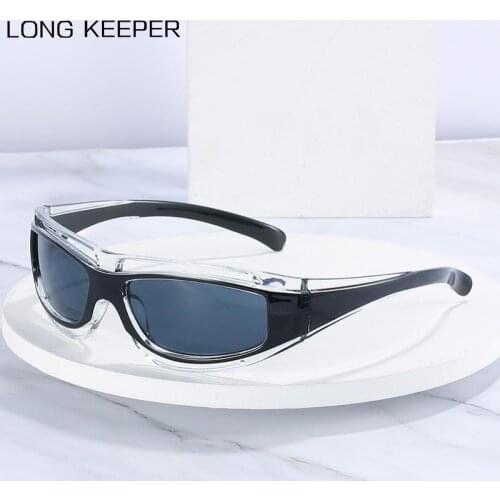 LongKeeper Fashion Sport Sunglasses For Men Women Yellow Lens Anti-Glare Goggles Male Driving Fishing Eyewear Oculos Masculino