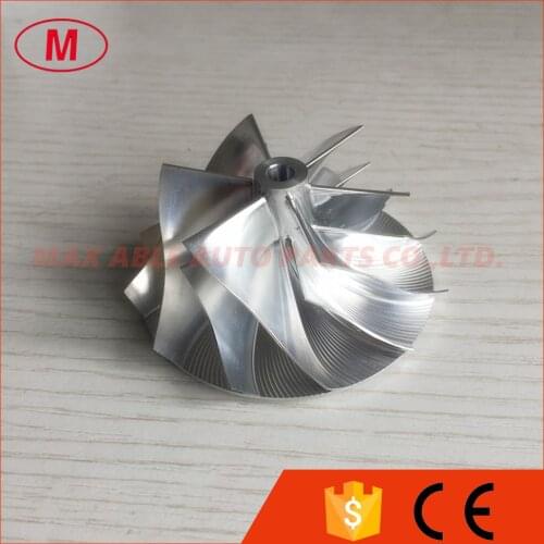 RHF5/RHF55 46.30/60.00mm 6+6 blades high performance turbocharger aluminum 2618/Billet/milling compressor wheel for VF39 VF52
