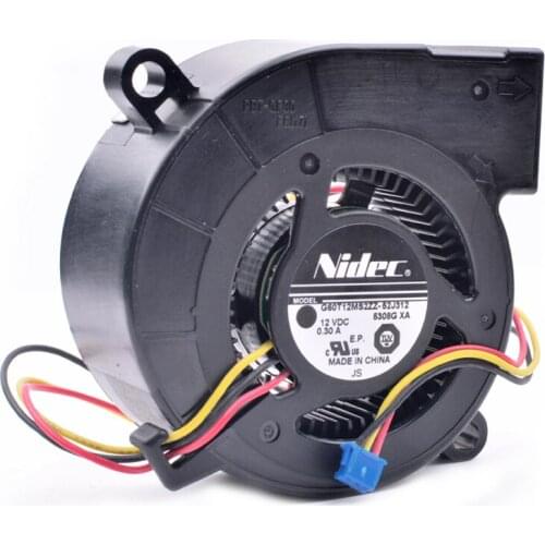Brand new original G60T12MS2ZZ-52J312 6cm 6025 12V 0.30A projector blower fan