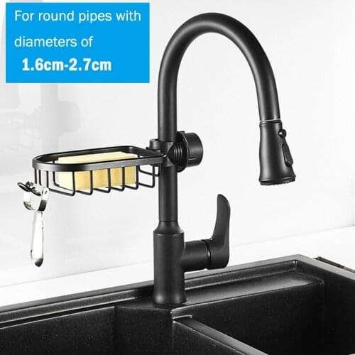 Kitchen Sink Faucet Storage Hanger Rack with Hook Kitchen Tool Sponge Rag Organizer Drain Holder Shower Caddy Shampoo Containers