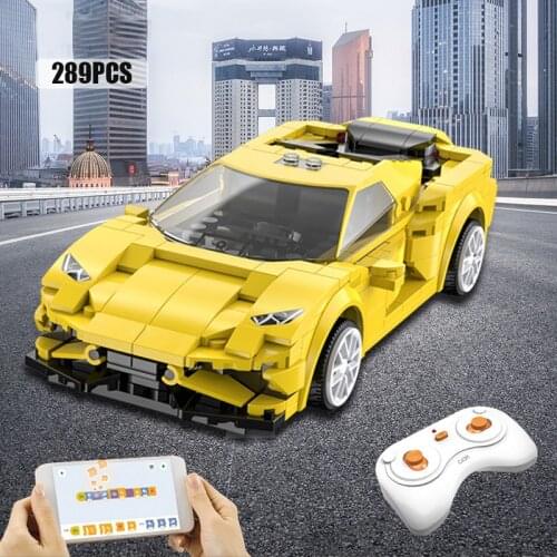 High-tech Series Programming Remote Control Sports Car Model Building Blocks Kids Building Block Toys Birthday Boys Gifts