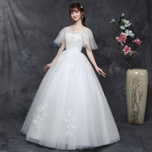 Plus Size Wedding Dress New Bride Ball Gowns Lace Up Wedding Dresses Bridal Luxury Dresses