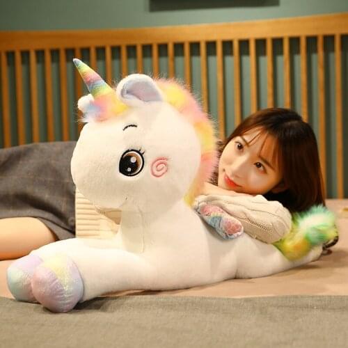 1pc 35/65cm Pink&White Kawaii Plush Unicorn Toys Stuffed Lovely Dolls Soft Pillow for Kids Birthday Girls Valentine Gifts