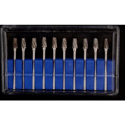 10 PCS Dental Lab Polishing Drills Assorted Tungsten Steel Carbide Burs LF05 2.35MM