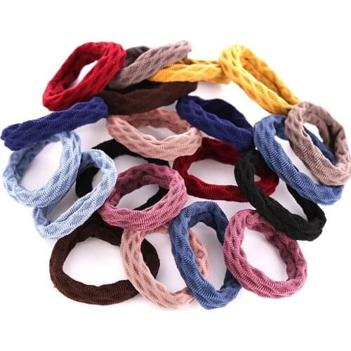 20Pcs Candy Elastic Hair Band For Women Girls New 2021 Fashion Ponytail Kids Hair Rings With Box Christmas Hair Jewelry