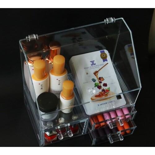 2018 NEW Cosmetic Organizer with Drawers Desk Jewelry Organizer Acrylic Makeup Organizer Storage Box Lipstick Holder Box