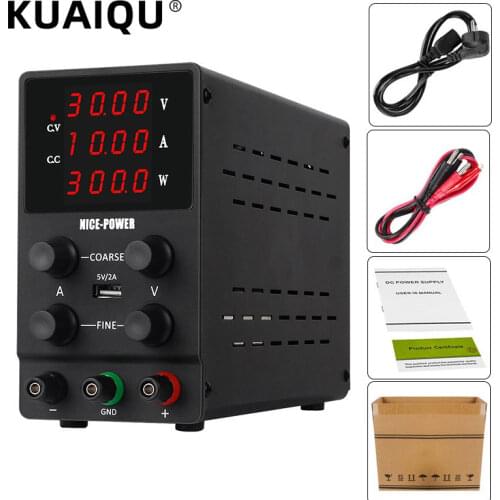4 Digital Mini Adjustable Laboratory Switching DC Power Supply 0-30v 0-10a Bench Source Digital 60V 120V With USB 5V2A Charging