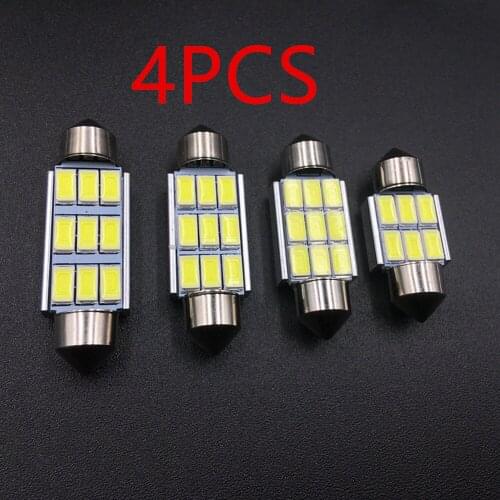 4x White ice blue 12V 5630 6 9 SMD LED 31mm 36mm 39mm 41mm Canbus Error Free Car Auto LED Bulb Interior Light Dome Festoon Bulb