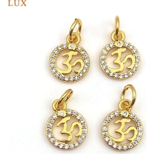 5pcs Minimalism Tiny Cubic Zircon Gold Round Pendant Necklaces For Women Simple Modern Charms Dainty Brass Pendant Jewelry Set