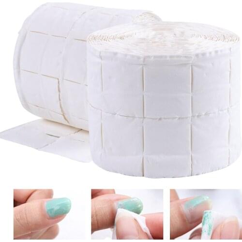 500pcs/roll Nail Cotton Wipes UV Gel Nail Tips Polish Remover Cleaner Lint Paper Pad Soak Nail Art Cleaning Manicure Tool LA918
