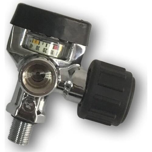 Acecare HPA 4500PSI Air Cylinder Valve for SCBA carbon fiber cylinder/PCP Air Gun/Paintball Tank with Big Pressure Gauge