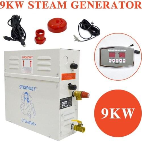 9KW 220V Automatic Steam Generator Sauna Bath Home SPA Shower ST-135M Controller