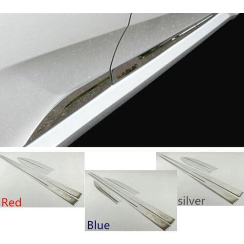 Car Cover Stainless Steel Side Door Body Trim Stick Strips Lamp For Honda Civic 10th Sedan 2016 2017 2018 2019