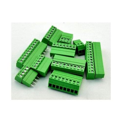 Free shipping pcb terminal 2EDG-3.81 2EDG 3.81 male and female 2Pin / 3Pin / 4pin / 5pin / 6pin staight needle 10sets/lot