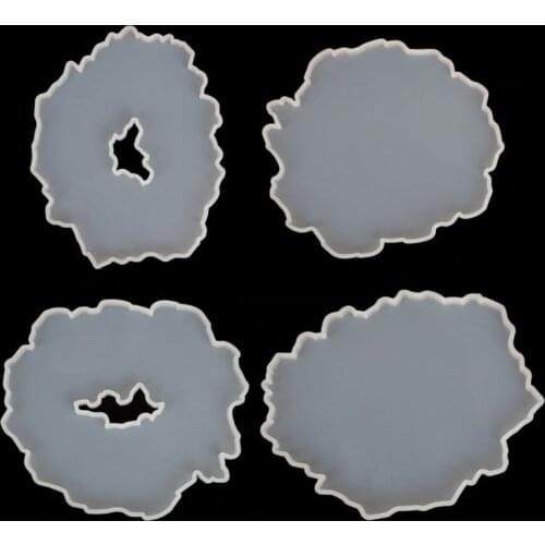 Large Irregular Wave Round Coaster Mold Cup Mat Silicone Resin Mold Epoxy Resin Cement Casting Jewelry Making Art Tools