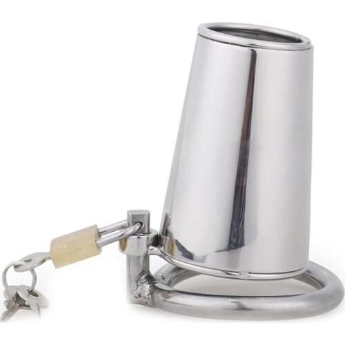 Penis Anti-off Base Penis Ring Set Chastity Belt Cock Cage Device Male /Gay Metal Reusable Penis Sleeve Ball Lock Stretcher