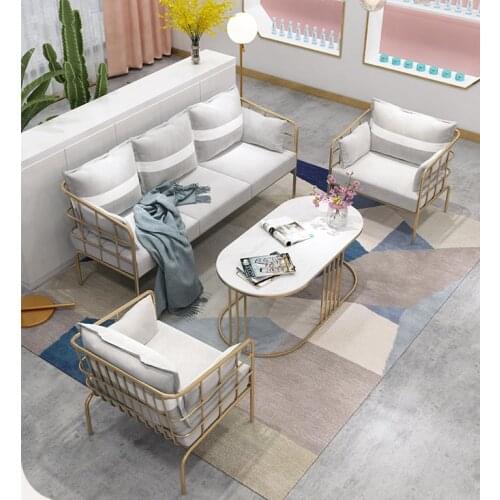 Womens clothing store sofa net red simple modern studio beauty salon reception leisure area wrought iron ins