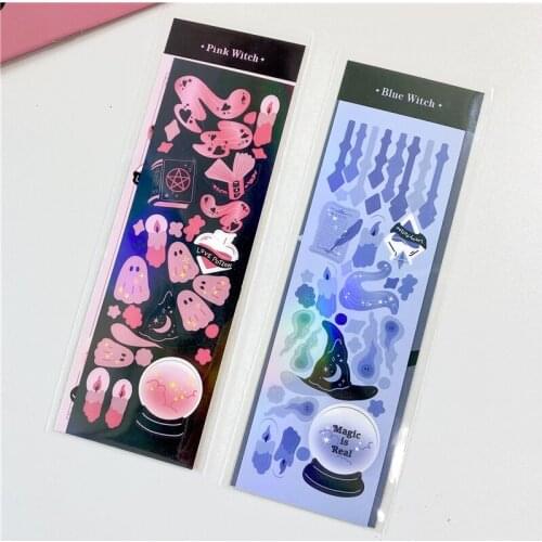 2 Design Cute Magic Ghost Stickers Scrapbooking Planner Stick Label Diary Album Sticker Kawaii Korean Stationery School Supplies