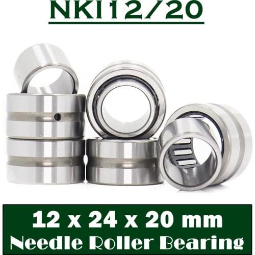 NKI12/20 Bearing 12*24*20 mm ( 5 PC ) Solid Collar Needle Roller Bearings With Inner Ring NKI 12/20 Bearing