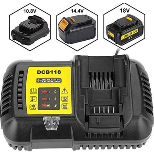 Newest Li-ion Battery Charger for Dewalt 10.8V 12V 14.4V 18V 20V DCB118 DCB105 DCB101 DCD780 Battery EU Plug free shipping