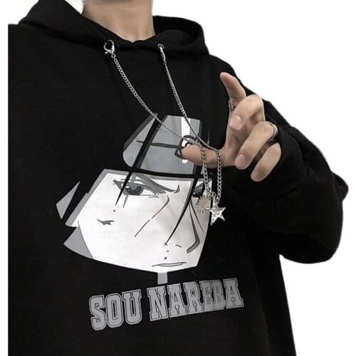 New Autumn Hoodie Women Style College Hoodie Harajuku Cartoon Anime Print Hoodie Vintage Man Hoodie Cotton Loose Hooded Pullover