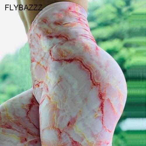 Super Soft Hip Push Up Yoga Fitness Pants Women Sexy Printed Stretchy Sport Tights Anti-sweat High Waist Gym Athletic Leggings