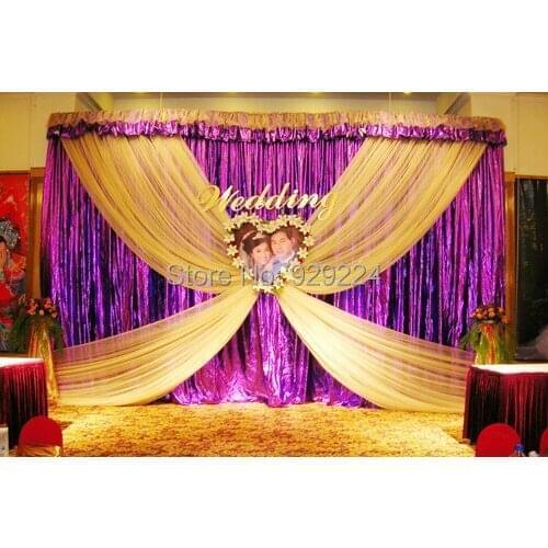 Wedding stage background Wedding Backdrop with Beatiful Swag Wedding drape and curtain wedding decoration