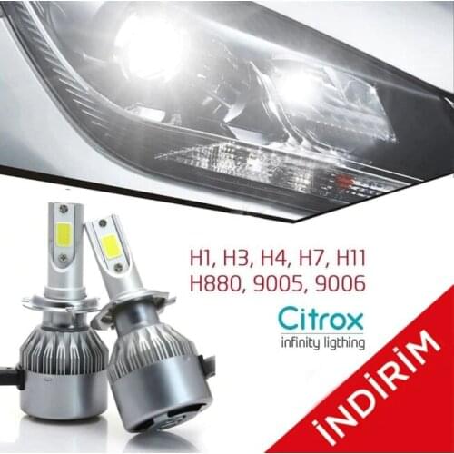 Ultratech H1 H3 Led headlight lamps H7 LED car lights H4 880 H11 HB3 9005 HB4 9006 H13 6000K 72W 12V 8000LM auto headlights