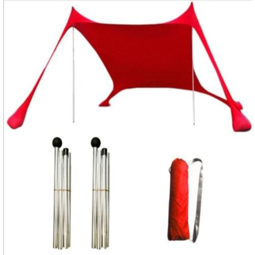 210*210*160cm Sandbag Anchors Lycra Nylon Fabric Aluminum Poles- Perfect Sun Shelter Beach Canopy Awning SunShade Beach Tent