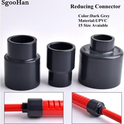 Inner Diameter 25~40mm UPVC Pipe Reducing Connector Irrigation System Hydroponics Frame Aquarium Fish Tank Straight Socket Joint