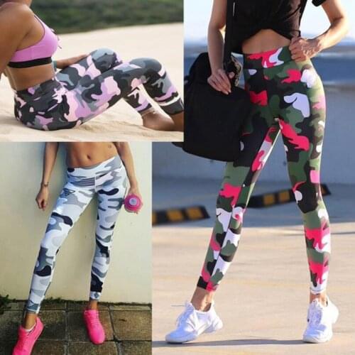 Women Camouflage Printed Sport Leggings 2018 High Waist Gym Yoga Leggings Pant ropa deportiva mujer gym Yoga Tights Fitness Pant