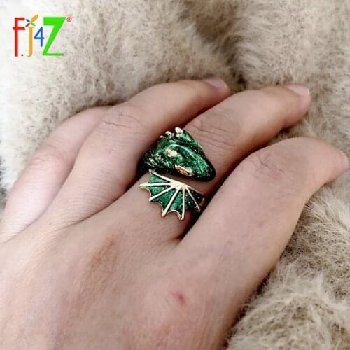 F.J4Z New Designer Women Finger Rings Classic Enamel Snake Ring Ladies Rings Gifts Party Jewelry Accessories dropship