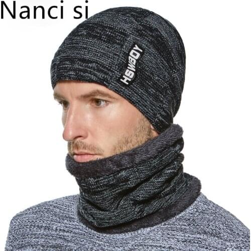 Nanci si Winter Hats Skullies Beanies Hat Winter Beanies For Men Women Wool Scarf Caps Balaclava Mask Gorras Bonnet Knitted