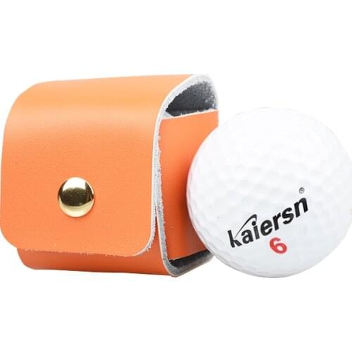 1Pcs Portable Golf Ball Holder Waist Pouch Bag Leather Small Golf Ball Bag Golf Sports Accessory