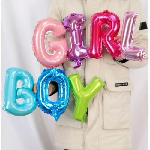 1Pc Link Baby Boy Girl Letter Foil Balloons Baby Shower Birthday Wedding Party Connect Alphabet Air Decorations