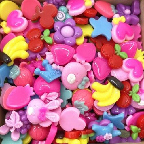 50pcs/pack mix Starfish flower animal Resin Flatback Girl Jewelry Hairpin Accessories DIY Acrylic Hair Accessories