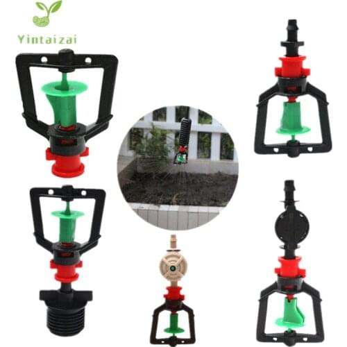 360Degree Rotary Garden Microjet Sprinkler With Barb Hanging Rotating Micro Nozzle Mushroom Cooling Micro Irrigation