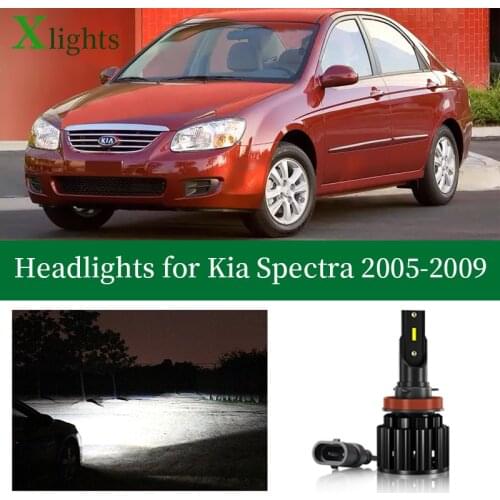 Xlights Car Bulbs For Kia Spectra 2005 2006 2007 2008 2009 Led Headlight Low High Beam Lamp Canbus Headlamp Light Accessories