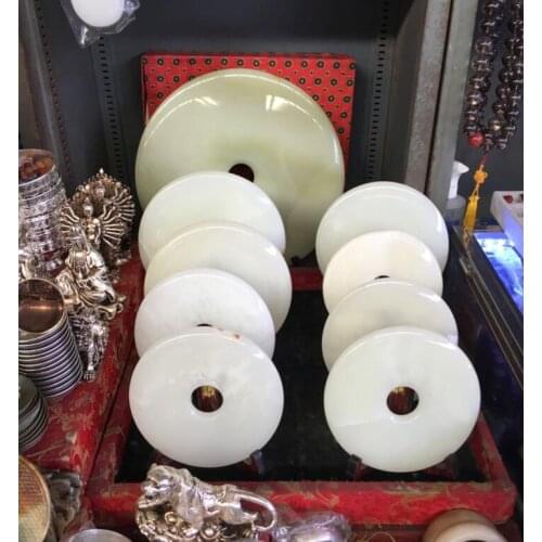 Big 100% natural jade coin statue Decoration