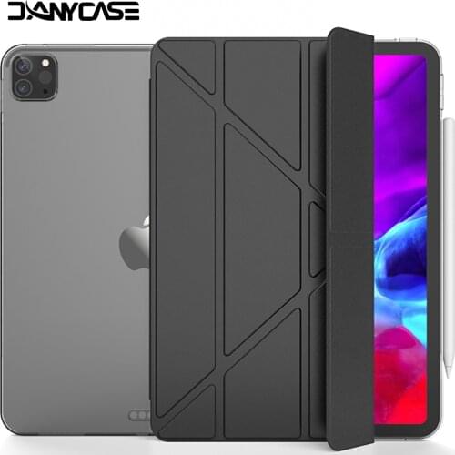 For iPad Pro 11 2020 2021 12 9 Case Pro 12.9 Case for iPad 2018 Pro case Transparent multi fold method of rear lid